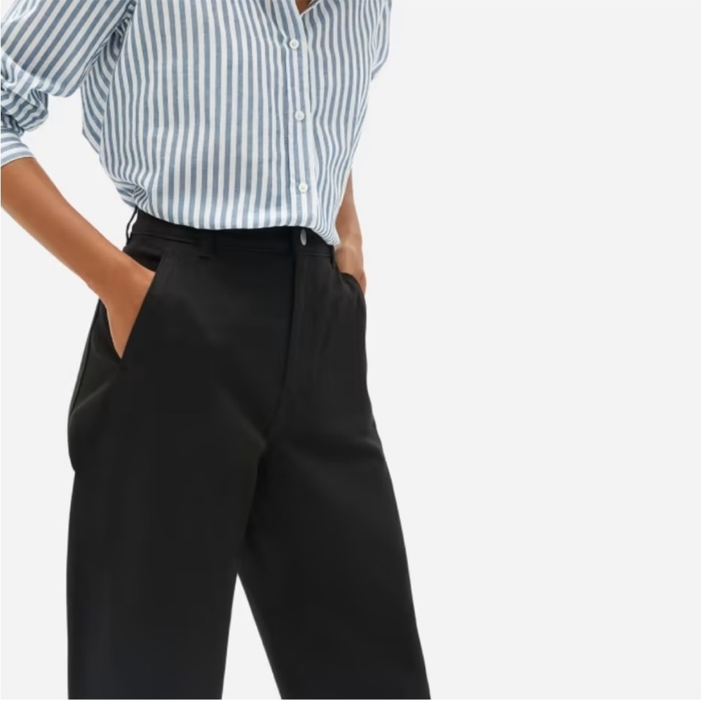 NWT Everlane Barrell Utility Pants Black Size 6 Tall